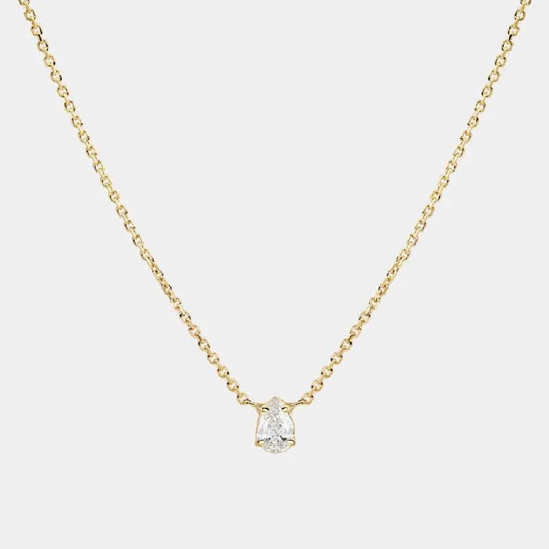 Gold Single Drop Necklace