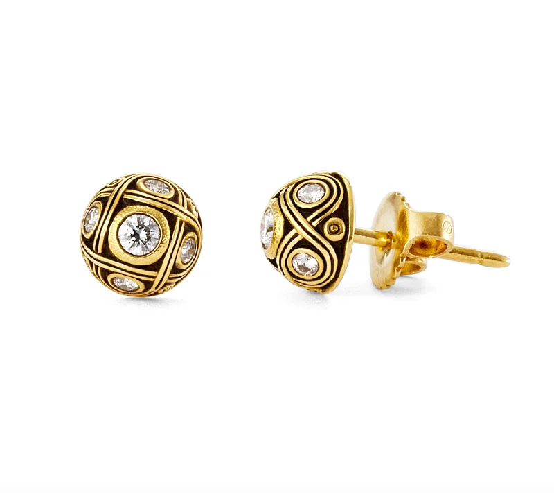 Earrings For Eye-Catching Looks-Alex Sepkus Half Dome Stud Earrings - E-40