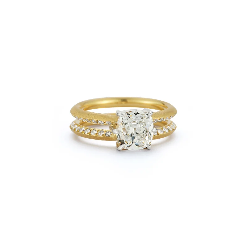 Rings For Warm Glow-Nora Cushion Solitaire Ring (2.53tcw)