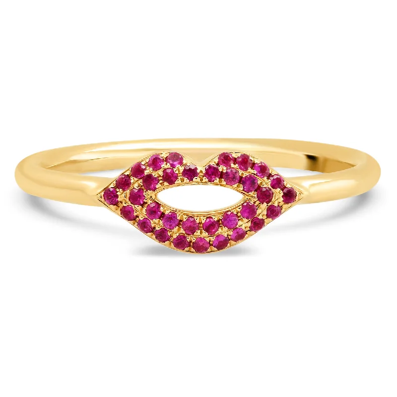 Best Hush Rings-Ruby Lips Kiss Ring