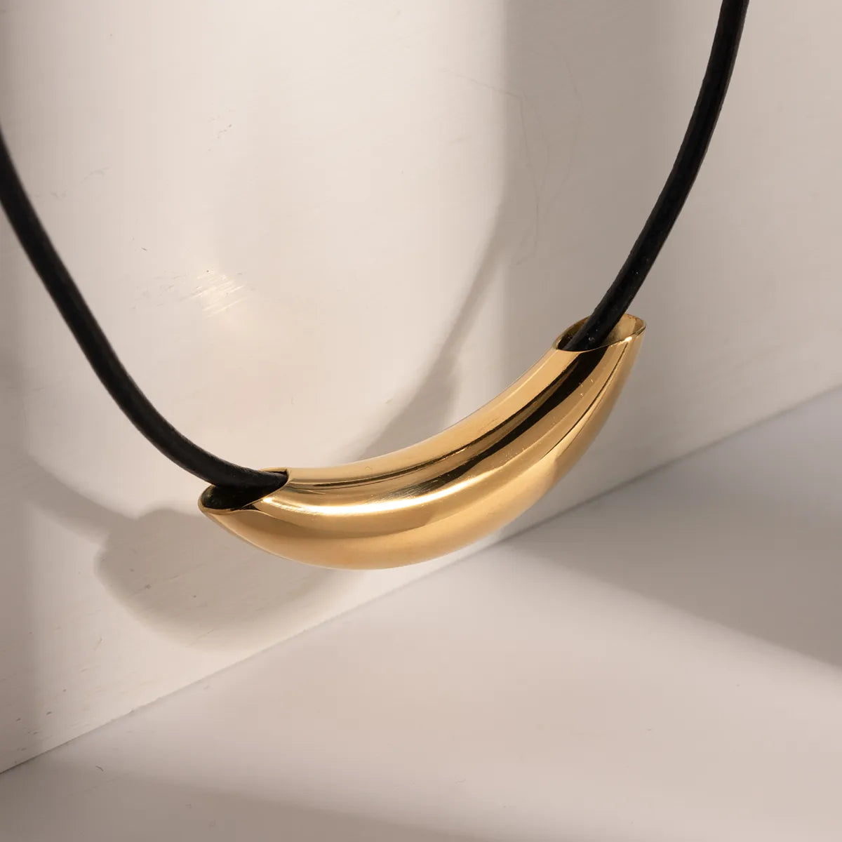 Necklaces For Grandmas-Ig Style Solid Color Stainless Steel Plating 18k Gold Plated Necklace