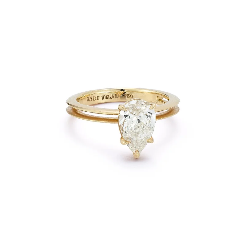 Rings For Wrist Sets-Jane Pear Solitaire Ring (1.70tcw)