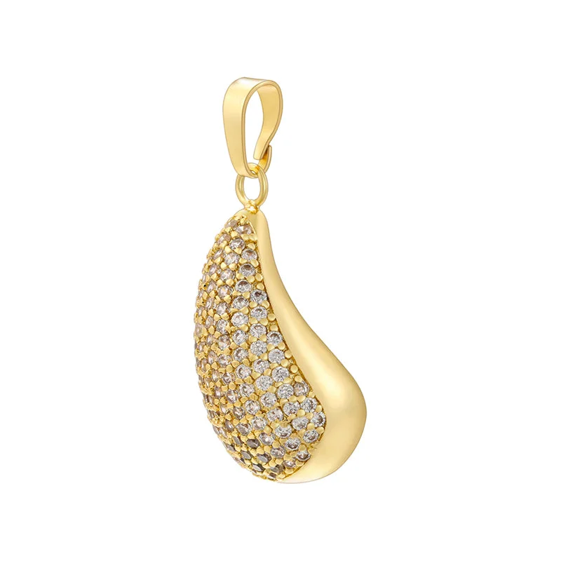 Vd1430 Gold White Diamond Pendant 1