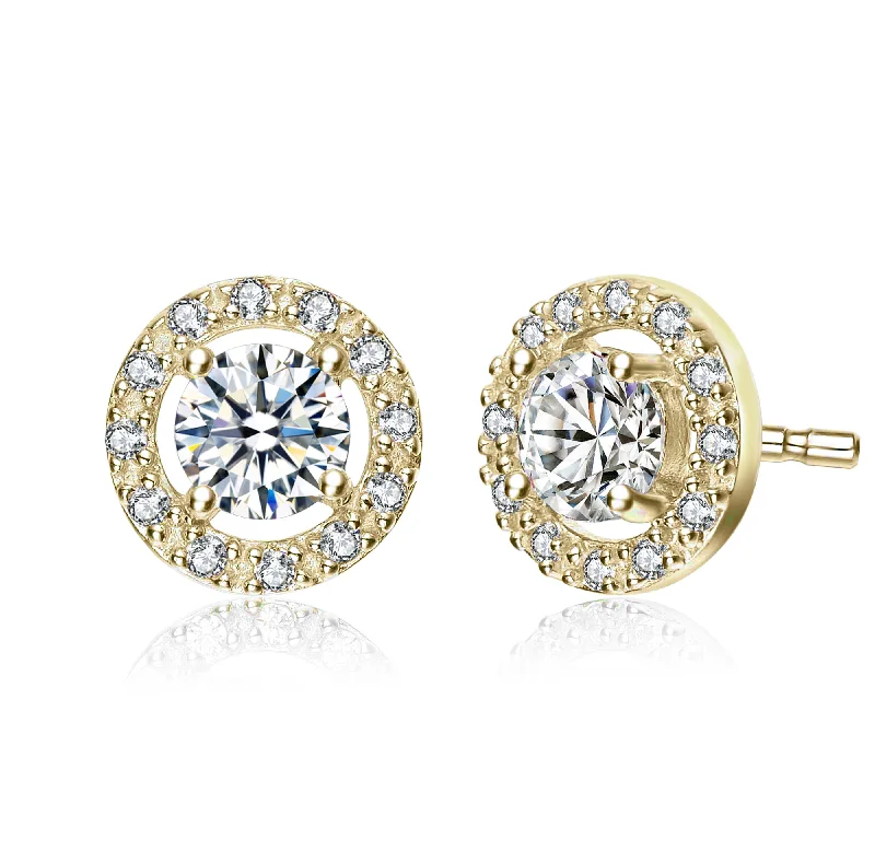 Top Earrings For Fancy Outfits-Palais Mini Halo Stud Earrings