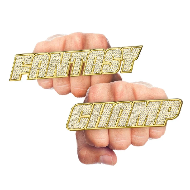 Rings Touch Guide-Fantasy Champ Multi-Finger Bling Rings