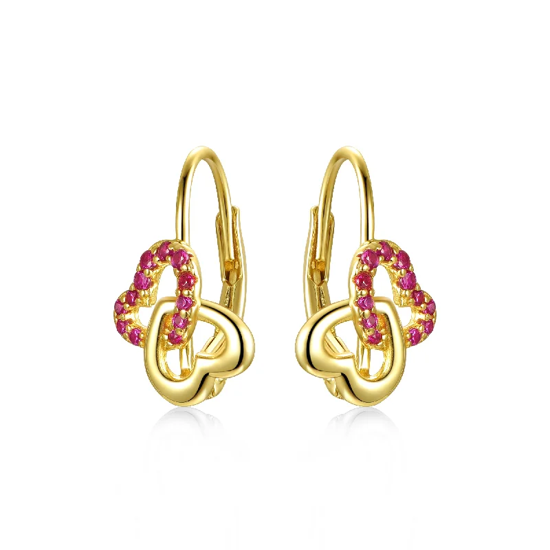 Earrings For Eye-Catching Looks-Louise Double Heart Leverback Earrings