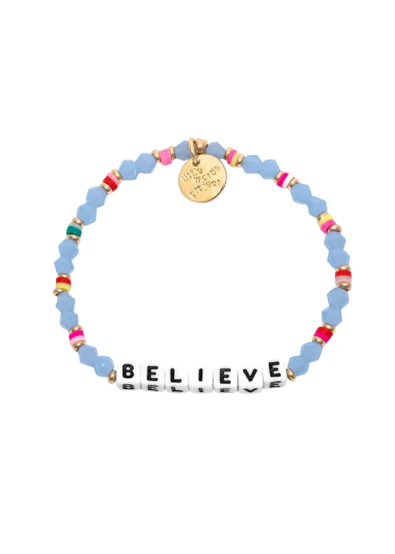 Bracelets For Soft Looks-LITTLE WORDS BRACELET - BELIEVE