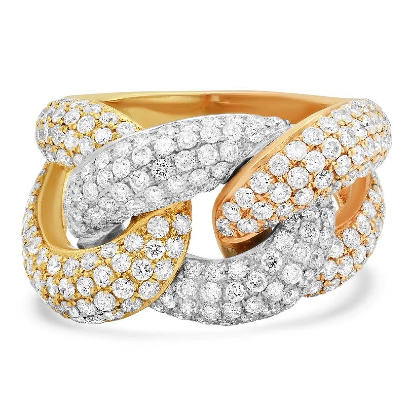 Rings Change Tips-Jumbo Diamond Chain Link Ring