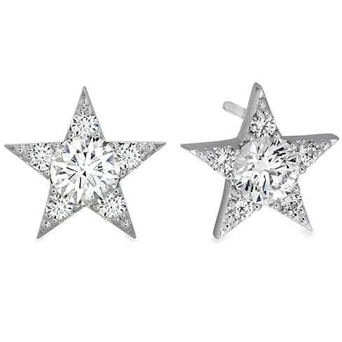 Earrings For Short Necks-Hearts On Fire Illa Cluster Stud Diamond Earrings