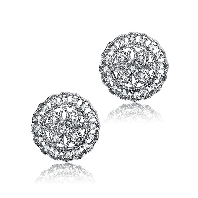 Earrings For Team Gifts-Camille  Floral Stud Earrings