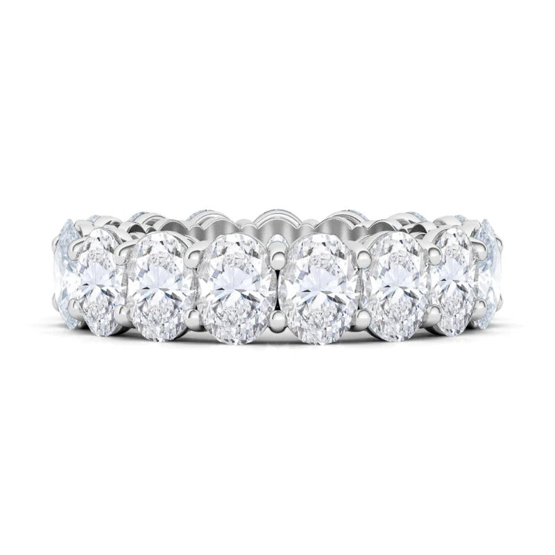 Rings Spark Tips-Mega Oval Cut Lab Grown Diamond Eternity Band