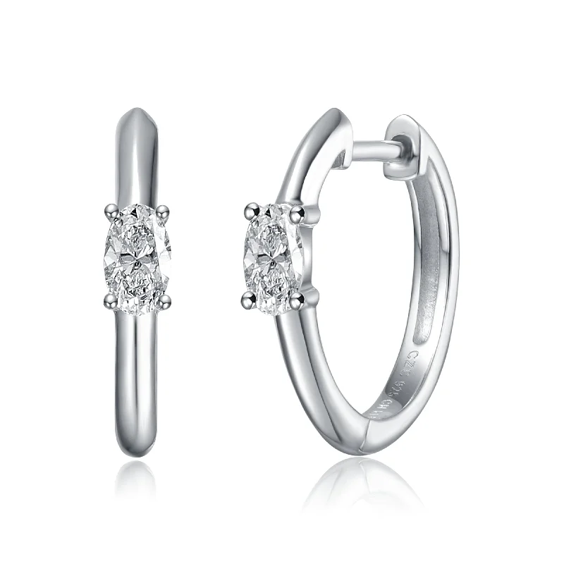 Best Classic Earrings-Lierre Moissanite Huggie Hoop Earrings