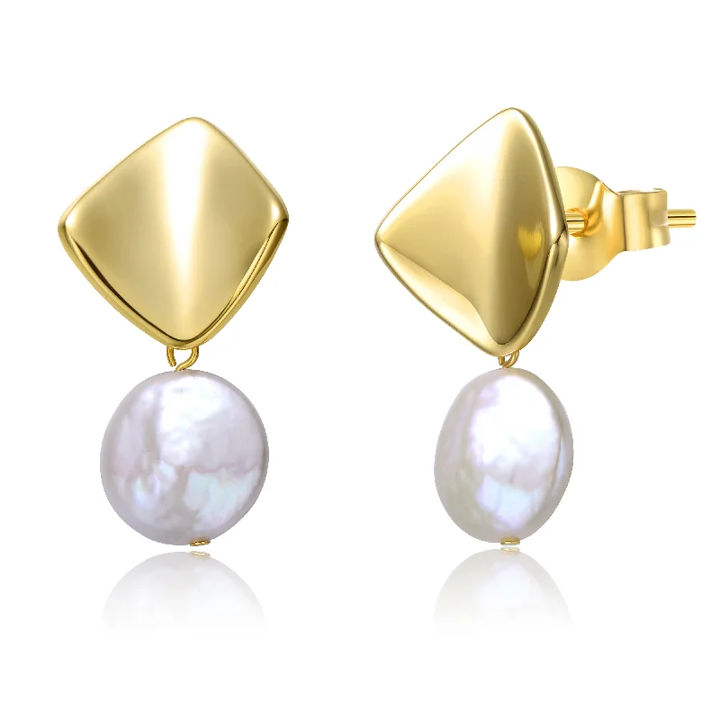 Best Soft Earrings-Brigitte Golden Argyle Pearl Earrings