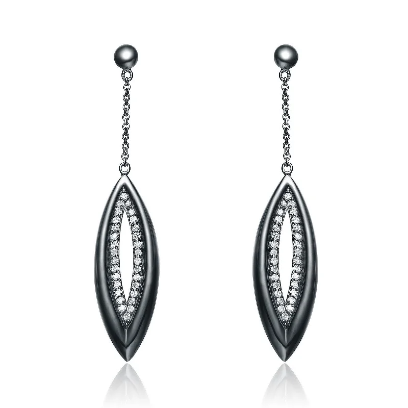 Earrings For Spring Days-Marguerite V-Shape Dangling Earrings