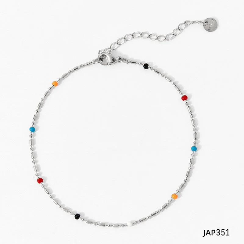 Jap351 Anklet Silver + Color