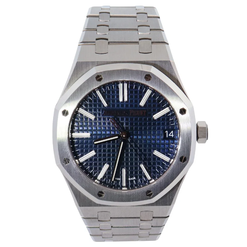 Watches Strap Durability-Audemars Piguet Royal Oak 41mm Blue Dial Watch Ref# 15510ST.OO.1320ST.01