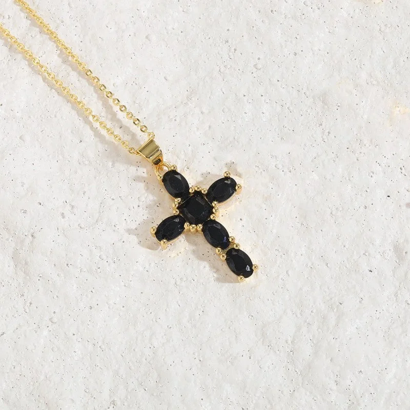 Black Zircon Cross