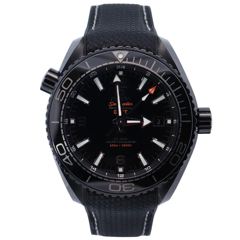 Watches With Tight Fit-Omega Seamaster 45mm Black Dial Ref# 215.92.46.22.01.001