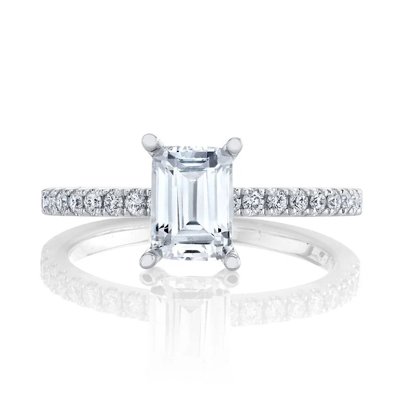 Rings For Grad Nights-Solitaire Ring Setting With Diamond Band