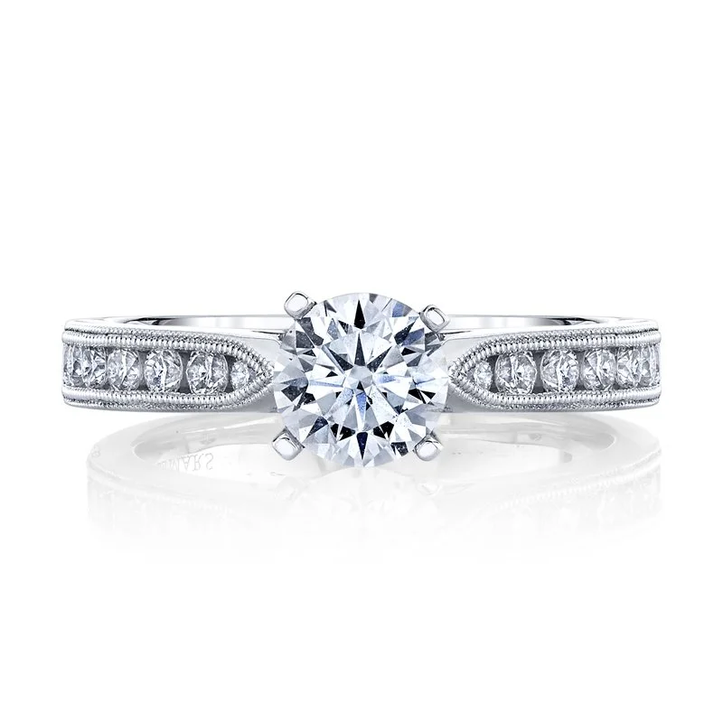 Neat Rings For Class-Solitaire Ring Setting With Channel Set Diamond Band