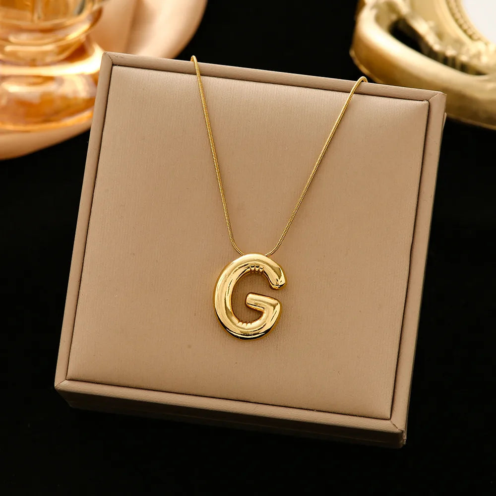 Snake Bones Chain Letter G-Gold