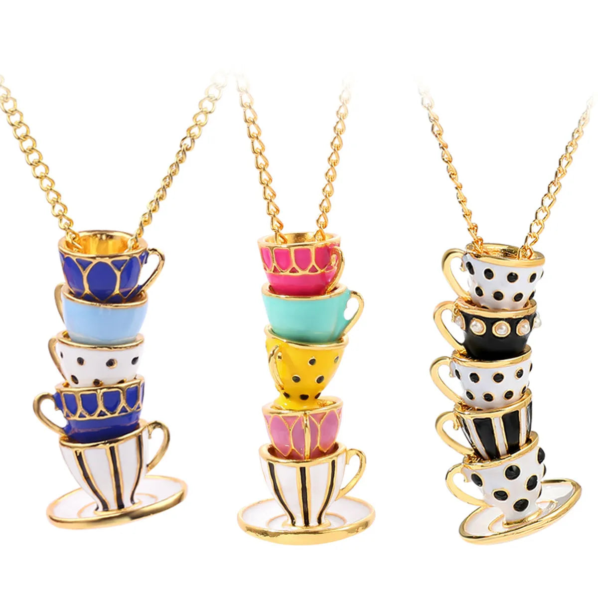 Necklaces For Loud Charm-1 Piece Retro Cup Alloy Enamel Unisex Pendant Necklace