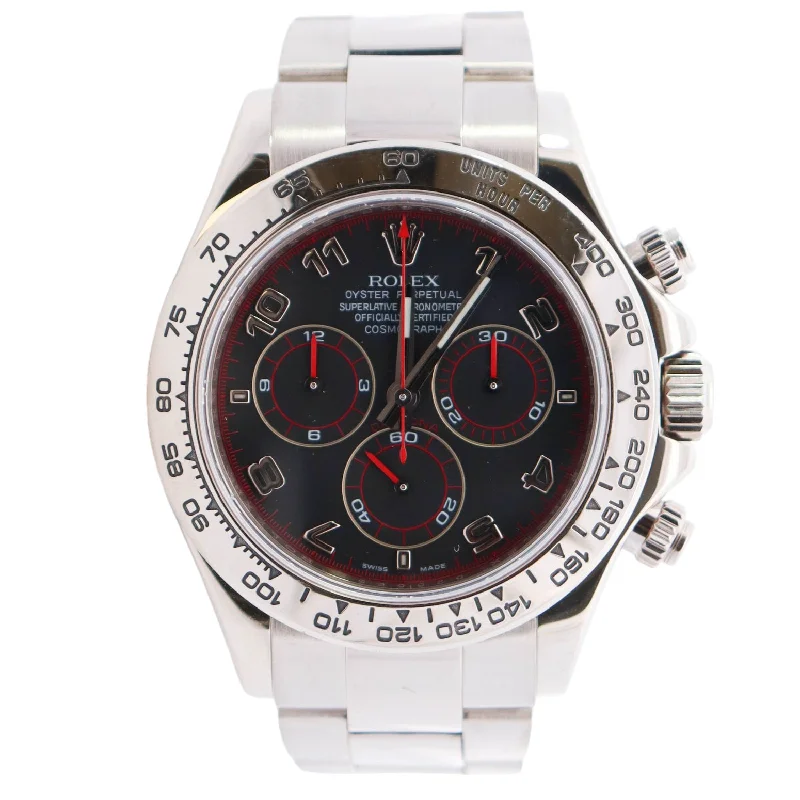 Watches For Cool Tones-Rolex Daytona 40mm Black Dial Watch Ref# 116509