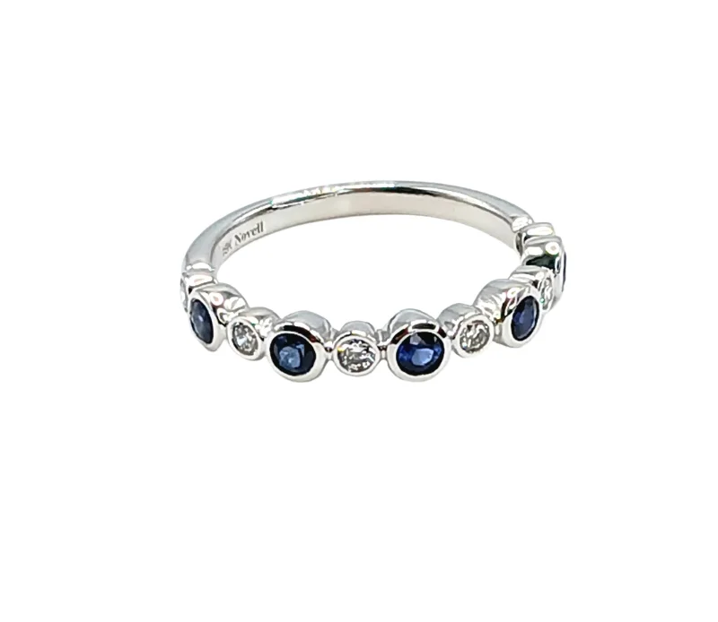 Rings For Town Style-NoVell Sapphire and Diamond Ring