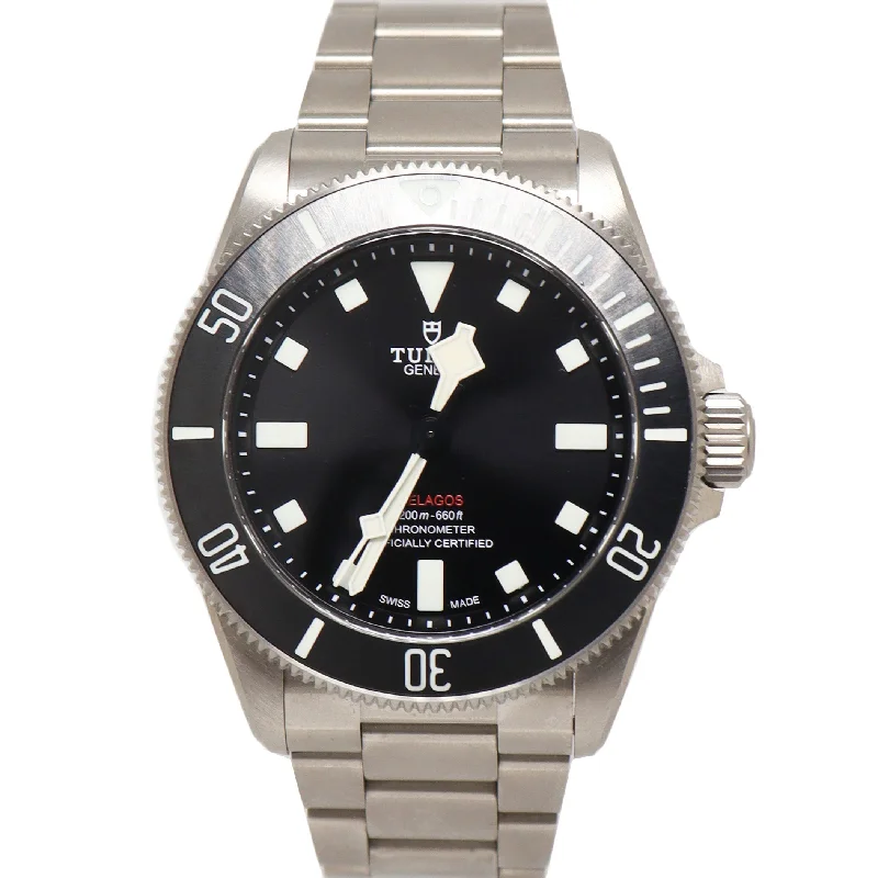 Watches For Daytime Use-Tudor Pelagos 39mm Black Dial Watch Ref# 25407N