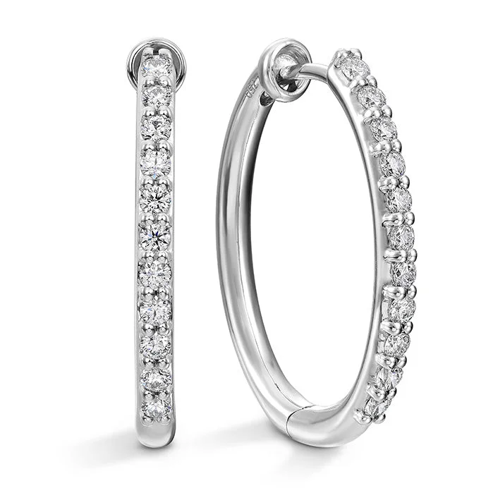 Earrings Outfit Guide-Hearts On Fire Classic Hoop Medium Oval Diamond Earrings