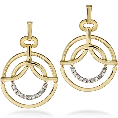 Earrings For Necklace Sets-Hearts On Fire Copley Single Circle Diamond Earrings