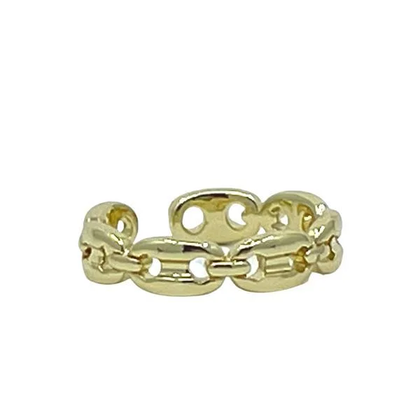 Rings Touch Guide-Adjustable Ring: Cuban Links: 18kt Gold Fill (RG4880)