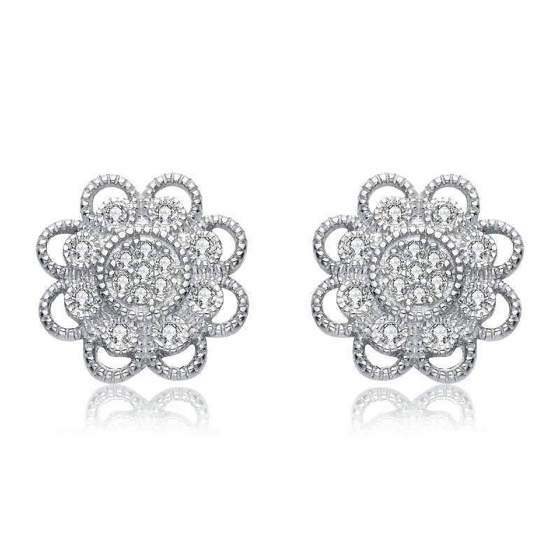 Earrings Match Tips-Vilette Lace Flower Earrings