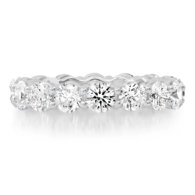 Extra Bold Rings-Sustainable Round Cut Diamond Eternity Band Ring