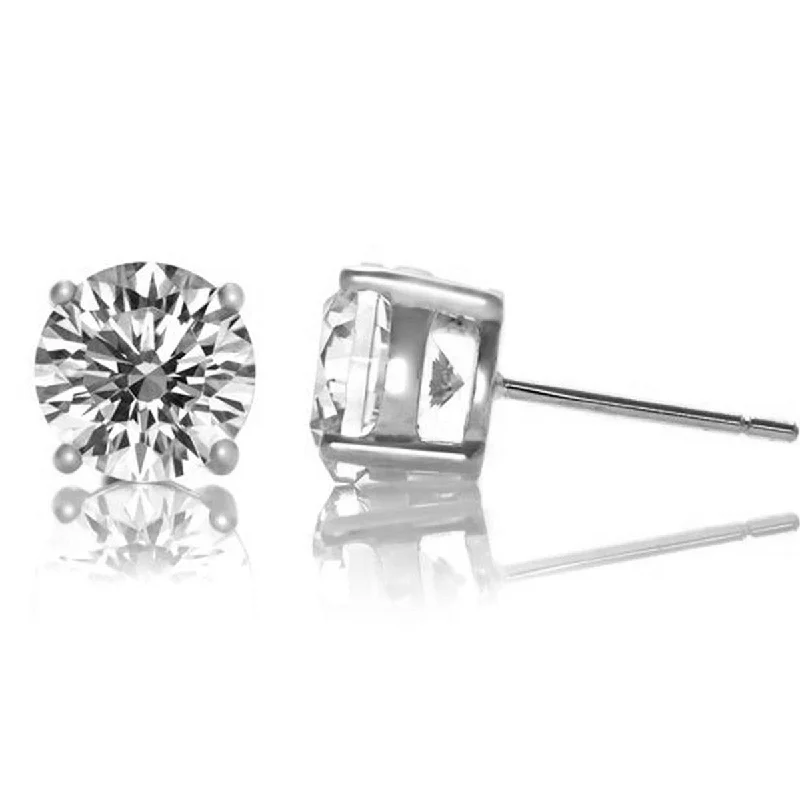 Earrings For Bracelet Pairs-Clermont Classic Solitaire Stud Earrings