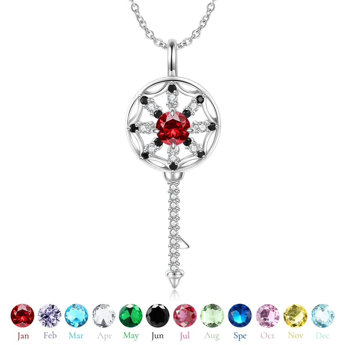 Most Sturdy Necklaces-Casual Elegant Dreamcatcher Sterling Silver Zircon Pendant Necklace In Bulk