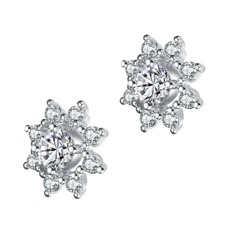 Earrings Buffing Tips-Les Haudères Midi Halo Stud Earrings