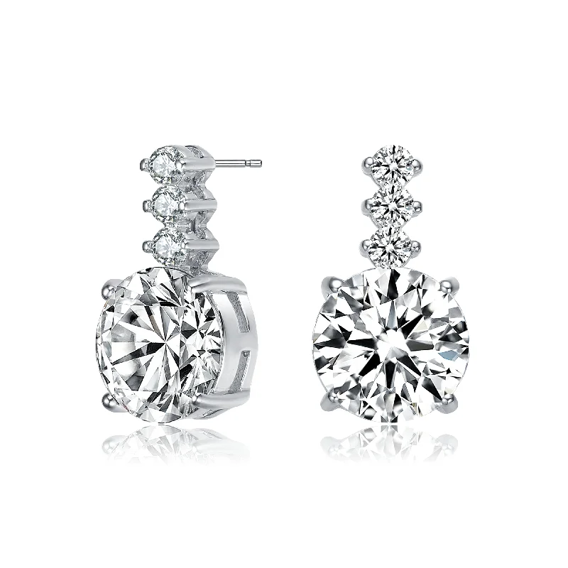 Earrings For Active Days-Marie Midi Triple CZ Earrings