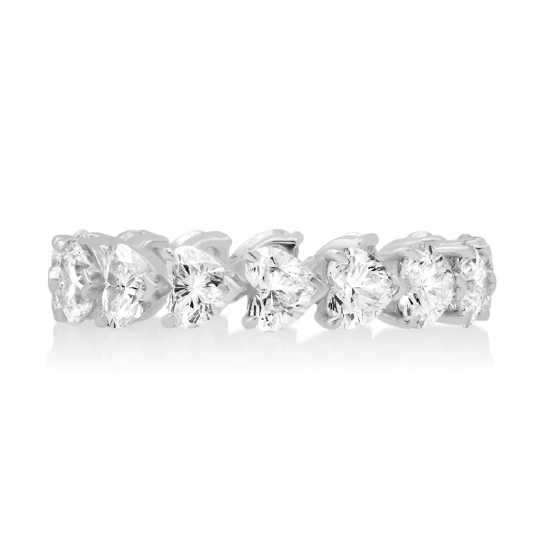 Rings For First Wearers-Diamond Solitaire Heart Eternity Ring