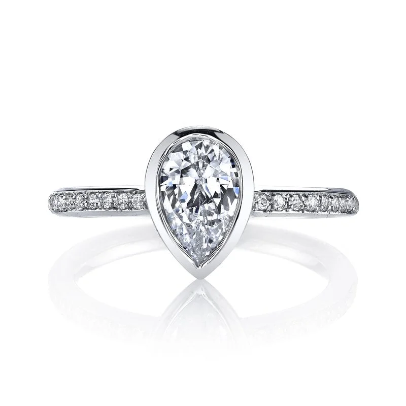 Rings Deal Reviews-Bezel Set Solitaire Ring Setting with Diamond Band