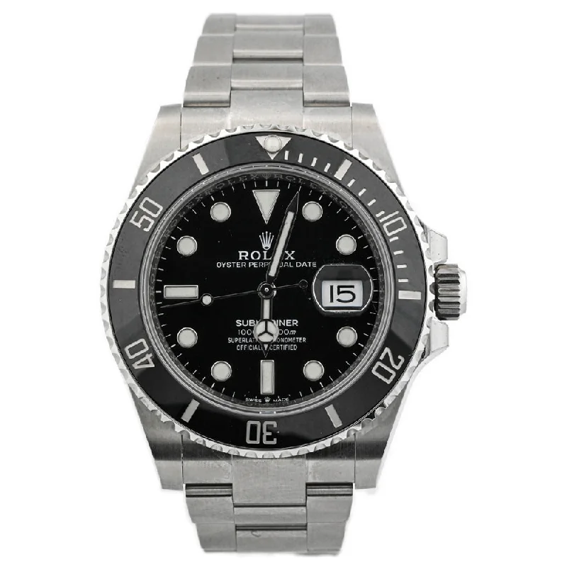 Watches For Young Teens-Rolex Submariner 41mm Black Dot Dial Watch Ref# 126610LN