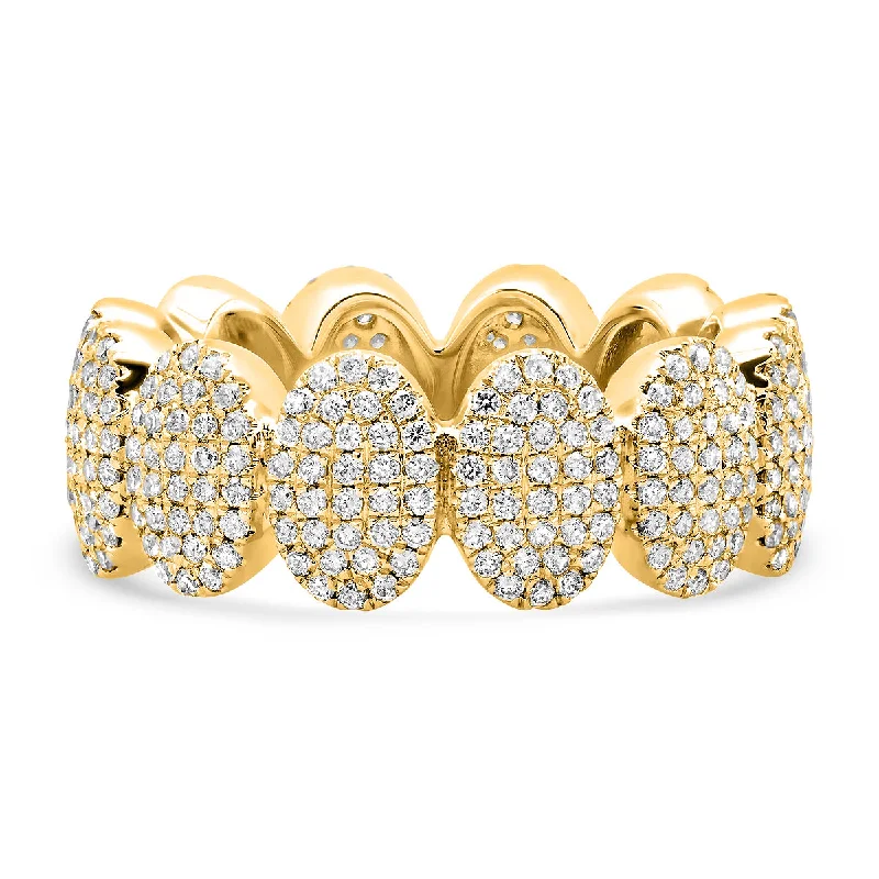 Rings Match Tips-Pave Diamond Oval Eternity Band