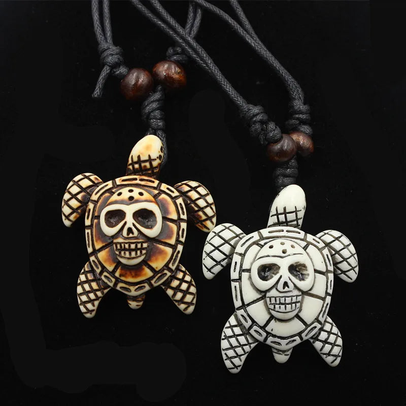 Necklaces For Fall Days-Hip-Hop Retro Tortoise Geometric Resin Men'S Pendant Necklace