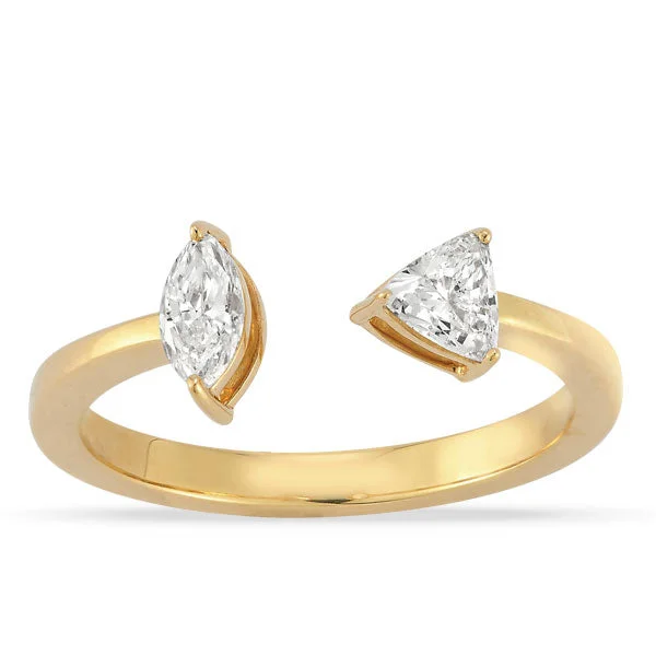 Best Pick Rings-Lab Grown Diamond Two-Stone Band in 14K Yellow Gold