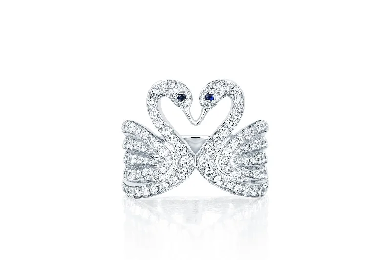 Rings For Light Fits-Diamond Swan Ring