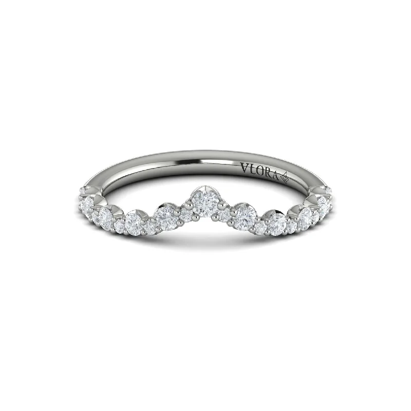 Rings For Cool Days-Diamond Contour Band in 14K White Gold