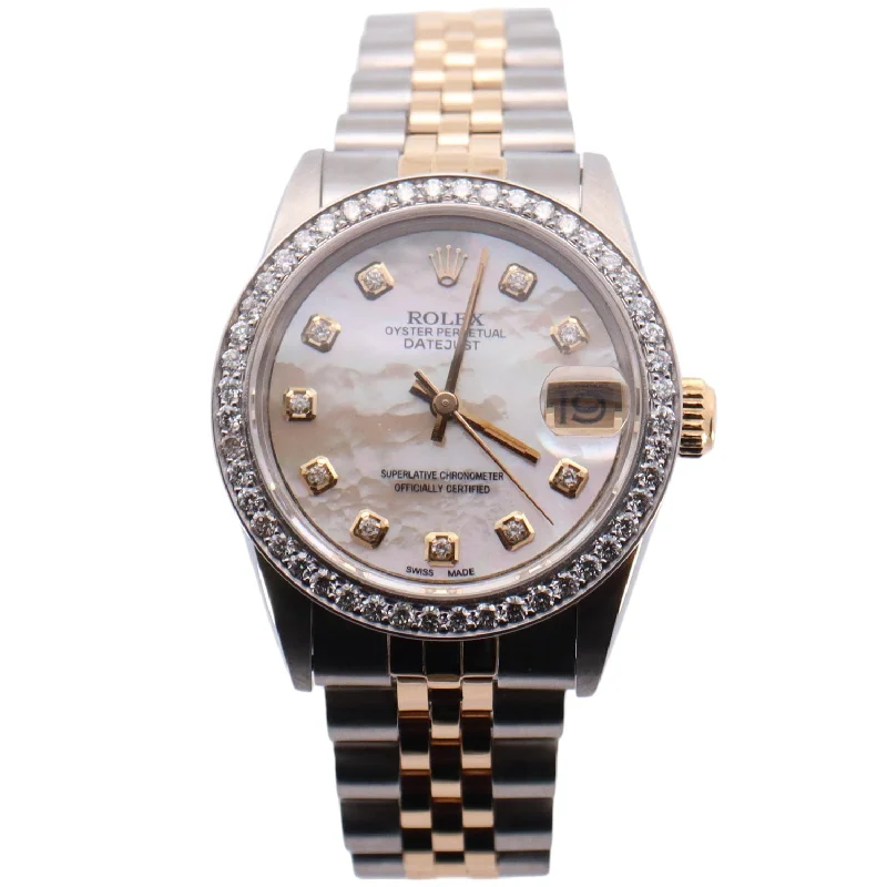 Watches For Edgy Looks-Rolex Datejust 31mm MOP Dial Watch Ref# 68273