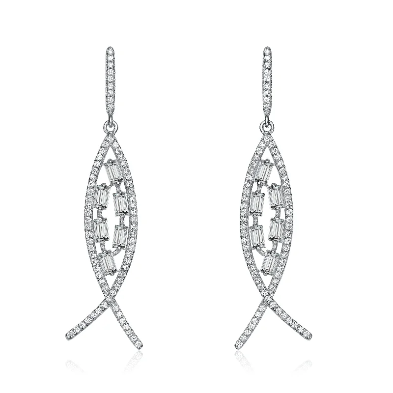 Best Buy Earrings-Marie Crossover Vertical Earrings