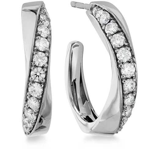 Earrings For Quiet Style-Hearts On Fire Atlantico Diamond Hoops