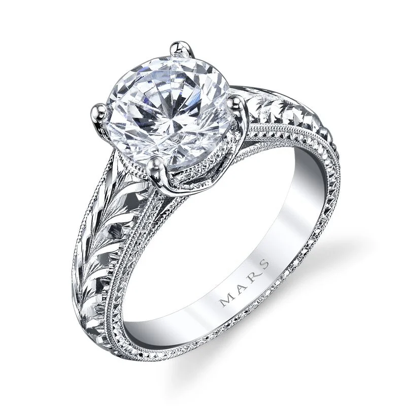 Rings Fade Guide-Engraved Solitaire Ring Setting